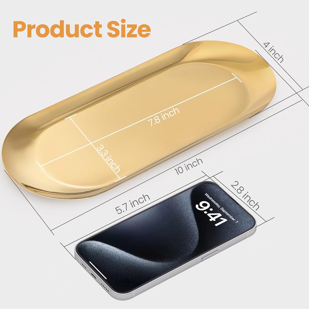 HASTHIP® 2Pcs Enlarged Golden Trays HASTHIP® 2Pcs Enlarged Golden Trays